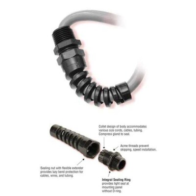 Cable Grip Polyamide (PA66), Nylon 6/6 1/2