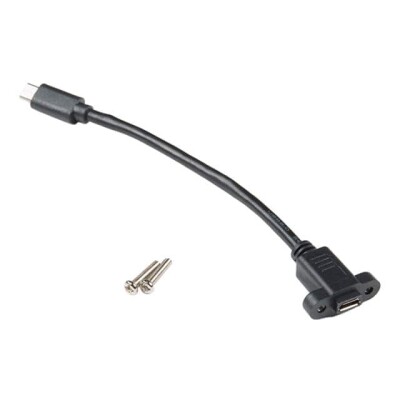 Cable Micro B Female to Micro B Male 0.50' (152.4mm) Shielded - 2