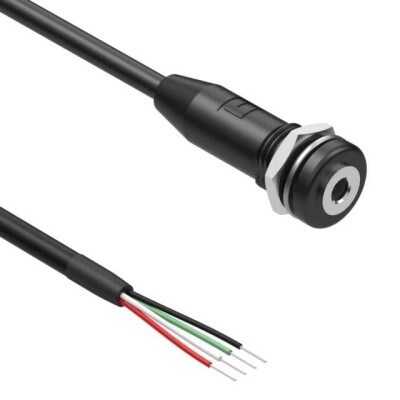 Cable Stereo (4 Conductor, TRRS) Phone Jack, 3.5mm (1/8