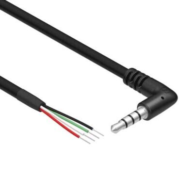 Cable Stereo (4 Conductor, TRRS) Phone Plug, 3.5mm (1/8
