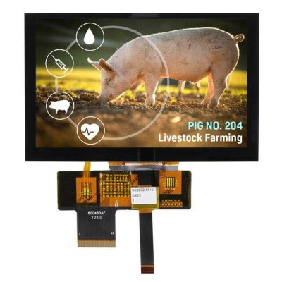 Capacitive Graphic LCD Display Module Transmissive Red, Green, Blue (RGB) TFT - Color, IPS (In-Plane Switching) I2C, Parallel, 24-Bit (RGB) 5
