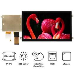 Capacitive Graphic LCD Display Module Transmissive Red, Green, Blue (RGB) TFT - Color, IPS (In-Plane Switching) RGB 7