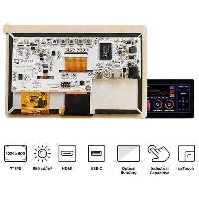 Capacitive Graphic LCD Display Module Transmissive Red, Green, Blue (RGB) TFT - Color, IPS (In-Plane Switching) HDMI 7