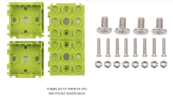 Case Plastic, ABS Green Split Sides 0.984