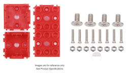 Case Plastic, ABS Red Split Sides 1.969