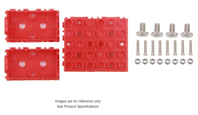 Case Plastic, ABS Red Split Sides 1.969