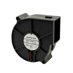 Fan Blower 24VDC Square/Rounded - 75.7mm L x 75.7mm H Ball 14.7 CFM (0.412m³/min) 4 Wire Leads - Same Sky (Formerly CUI Devices)