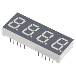 Display Modules - LED Character and Numeric Red 7-Segment 4 Character Common Cathode 1.85V 10mA 0.630