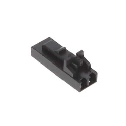 2 Position Rectangular Housing Connector Plug Black 0.100