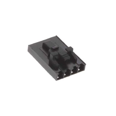 4 Position Rectangular Housing Connector Receptacle Black 0.100