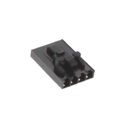 4 Position Rectangular Housing Connector Receptacle Black 0.100