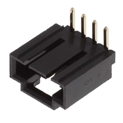 Connector Header Through Hole, Right Angle 4 position 0.100