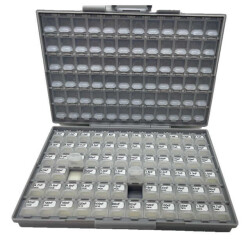 Ceramic Capacitor Kit 0.5pF ~ 4.7µF 6.3 ~ 50 V Surface Mount, MLCC 3600 Pieces (72 Values - 50 Each) - AideTek