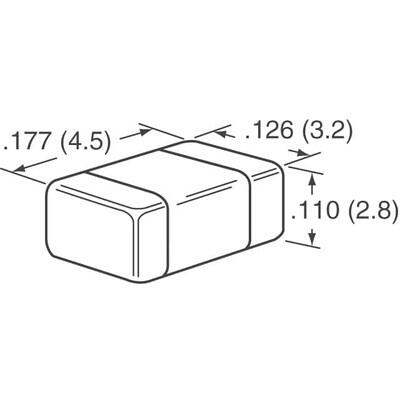 10µF ±10% 25V Ceramic Capacitor X7R 1812 (4532 Metric) - 3