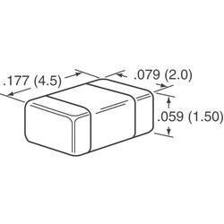 1000pF ±10% 2000V (2kV) Ceramic Capacitor X7R 1808 (4520 Metric) - TDK Corporation (1)