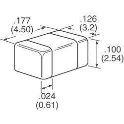 1000 pF ±10% 3000V (3kV) Ceramic Capacitor X7R 1812 (4532 Metric) - 3