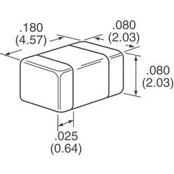 1000 pF ±10% 3000V (3kV) Ceramic Capacitor X7R 1808 (4520 Metric) - KYOCERA AVX (1)