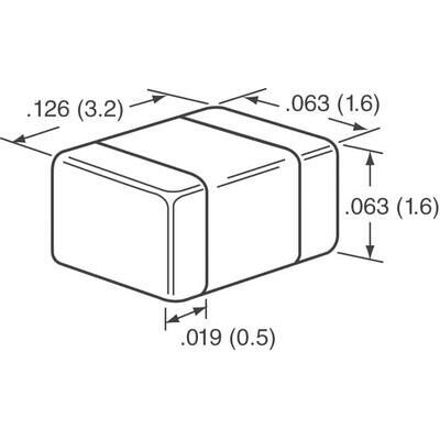 10 µF ±10% 16V Ceramic Capacitor X7R 1206 (3216 Metric) - 2