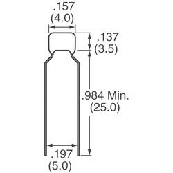 0.1 µF ±10% 25V Seramik Kapasitör / Kondansatör X7R Radyal - 3