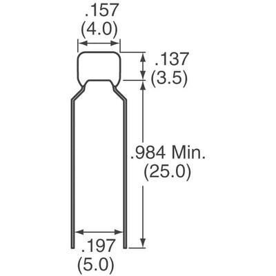 0.1 µF ±10% 25V Seramik Kapasitör / Kondansatör X7R Radyal - 3