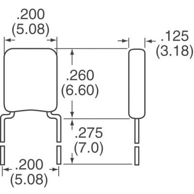 0.1 µF ±20% 50V Ceramic Capacitor X7R Radial - 2