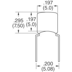 0.22 µF ±10% 50V Ceramic Capacitor X7R Radial - Vishay Beyschlag Draloric BC Components (1)