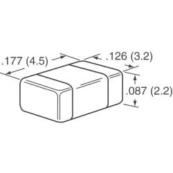 10000 pF ±10% 1000V (1kV) Ceramic Capacitor X7R 1812 (4532 Metric) - TDK Corporation (1)