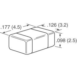 1 µF ±10% 100V Seramik Kapasitör / Kondansatör X7R 1812 (4532 Metrik) - 3