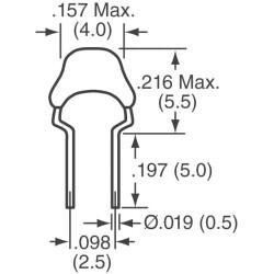 3900 pF ±5% 50V Ceramic Capacitor C0G, NP0 Radial - 3