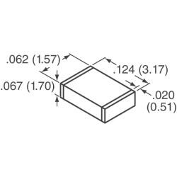220 pF ±5% 2000V (2kV) Ceramic Capacitor C0G, NP0 1206 (3216 Metric) - 2