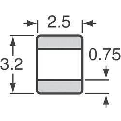 Ceramic PTC Resettable Fuse 80V 50mA Ih Surface Mount 1210 (3225 Metric) - 2