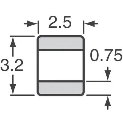 Ceramic PTC Resettable Fuse 80V 50mA Ih Surface Mount 1210 (3225 Metric) - 2