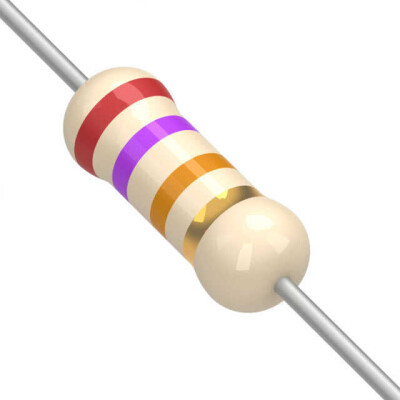 27 kOhms ±5% 0.5W, 1/2W Through Hole Resistor Axial Carbon Film - 1