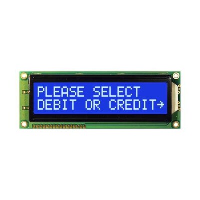 Character Display Module Transmissive 5 x 8 Dots STN - Super-Twisted Nematic LED - White Parallel 122.00mm x 44.00mm x 13.50mm - 1