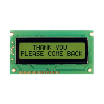 Character Display Module Reflective 5 x 8 Dots STN - Super-Twisted Nematic Without Backlight Parallel 84.00mm x 44.00mm x 9.00mm - 1