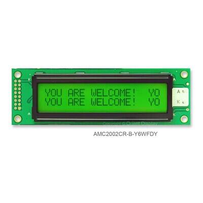 Character Display Module Transflective 5 x 8 Dots STN - Super-Twisted Nematic LED - Yellow/Green Parallel 116.00mm x 37.00mm x 14.50mm - 1