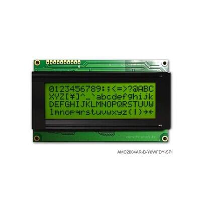 Character Display Module Transflective 5 x 8 Dots STN - Super-Twisted Nematic LED - Yellow/Green SPI 98.00mm x 60.00mm x 13.50mm - 1