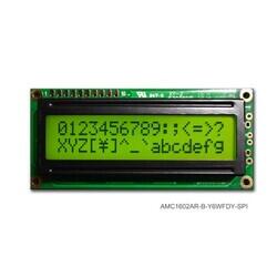 Character Display Module Transflective 5 x 8 Dots STN - Super-Twisted Nematic LED - Yellow/Green SPI 80.00mm x 36.00mm x 14.00mm - 1