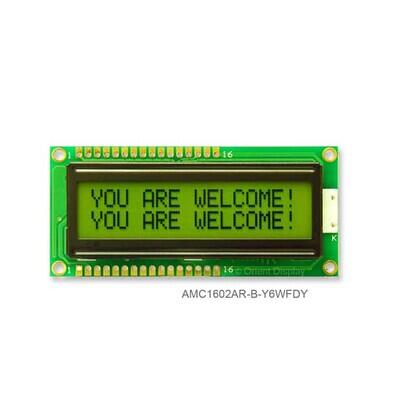 Character Display Module Transflective 5 x 8 Dots STN - Super-Twisted Nematic LED - Yellow/Green Parallel 80.00mm x 36.00mm x 14.00mm - 1