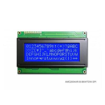 Character Display Module Transmissive 5 x 8 Dots STN - Super-Twisted Nematic LED - White SPI 98.00mm x 60.00mm x 13.50mm - 1