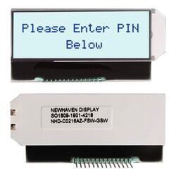 Character LCD Display Module Transflective 5 x 8 Dots STN - Super-Twisted Nematic LED - White Parallel 54.70mm x 25.30mm x 2.00mm - Newhaven Display Intl