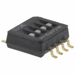 Dip Switch SPST 4 Position Surface Mount Slide (Standard) Actuator 100mA 6VDC - Nidec Components Corporation