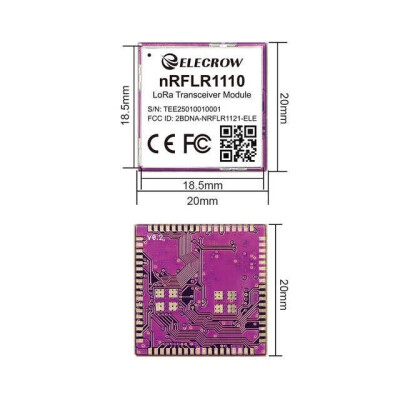 Elecrow nRFLR1110 Wireless Transceiver Module-Integrates Nordic nRF52840 and Semtech LR111 - 3
