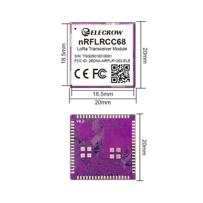 Elecrow nRFLRCC68 Wireless Transceiver Module-Integrates Nordic nRF52840 and Semtech LLCC68 - 3