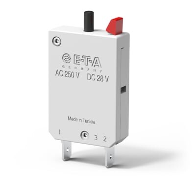 Circuit Breaker Thermal 10A 250 V AC 50 V DC Push to Reset DIN Rail - 1