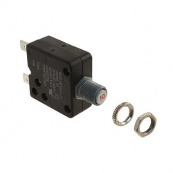 Circuit Breaker Thermal 10A 250 V AC 50 V DC Push to Reset Panel Mount - 1