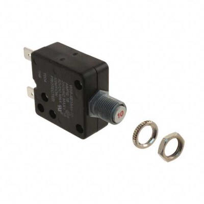 Circuit Breaker Thermal 10A 250 V AC 50 V DC Push to Reset Panel Mount - 1