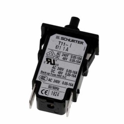 Circuit Breaker Thermal 15A 240 V AC 48 V DC Push to Reset Panel Mount - SCHURTER Inc.