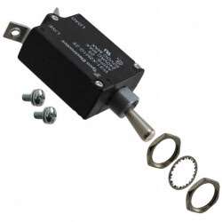 Circuit Breaker Thermal 40A 240 V AC 50 V DC Toggle Panel Mount - TE Connectivity Potter & Brumfield Relays