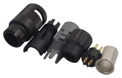 Circular Connector, Circular Industrial, 710 Series, Cable Mount Plug, 4 Contacts, Solder Pin - BINDER
